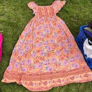 Flowered Dress Maxi Length Medium
